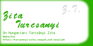 zita turcsanyi business card
