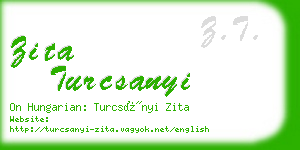 zita turcsanyi business card